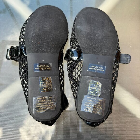 New Jeffrey Campbell Netted mesh Ballet Flats Black 7 - Picture 7 of 12